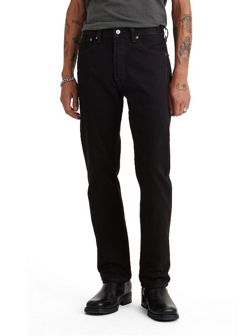 Slim Straight Men's Jeans - Black
